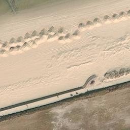 Sand Volleyball Court, Cuxhaven — aerial view