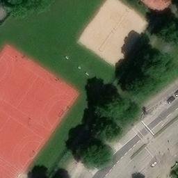 Burgtor / Stadtpark Beach Volleyball Court #2 — aerial view