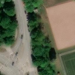 Sand Volleyball Court in Lübeck, Schleswig-Holstein — aerial view