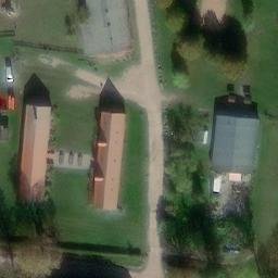 Sand Volleyball Court, Warnow — aerial view