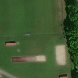 Sand Volleyball Court in Wischhafen, Niedersachsen — aerial view