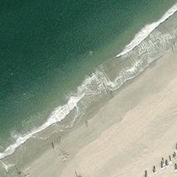 Sand Volleyball Court, Baltrum — aerial view