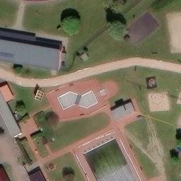 Sand Volleyball Court, Malchin — aerial view
