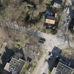 Sand Volleyball Court in Langenhorn, Hamburg — aerial view