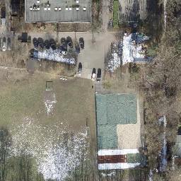 Sand Volleyball Court, Hamburg — aerial view