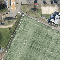 Sand Volleyball Court, Hamburg — aerial view