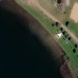 Sand Volleyball Court, Pinnow — aerial view