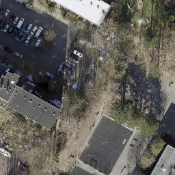Sand Volleyball Court in Steilshoop, Hamburg — aerial view