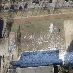 Sand Volleyball Court in Rahlstedt, Hamburg — aerial view