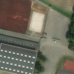 Sand Volleyball Court in Westerholt, Niedersachsen — aerial view