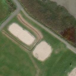 Sand Volleyball Court, Butjadingen — aerial view