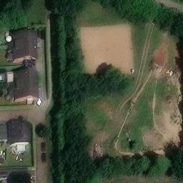 Sand Volleyball Court in Barsbüttel, Schleswig-Holstein — aerial view