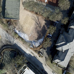 Sand Volleyball Court, Hamburg — aerial view