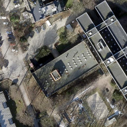 Sand Volleyball Court, Hamburg — aerial view