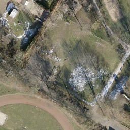 Sand Volleyball Court, Hamburg — aerial view