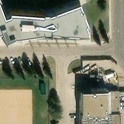 Greater Strathcona Beach Volleyball Court #4 — aerial view