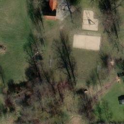 Sand Volleyball Court in Penzlin, Mecklenburg-Vorpommern — aerial view