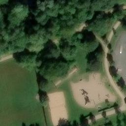 Sand Volleyball Court in Schwarzenbek, Schleswig-Holstein — aerial view