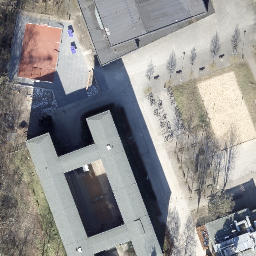 Sand Volleyball Court, Hamburg — aerial view