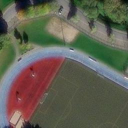 Sand Volleyball Court, Burg Stargard — aerial view