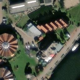 Sand Volleyball Court, Plau am See — aerial view