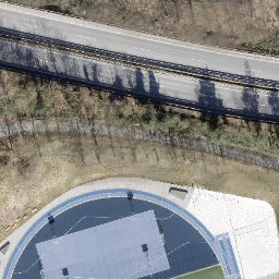Sand Volleyball Court, Hamburg — aerial view