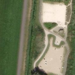 Sand Volleyball Court — aerial view