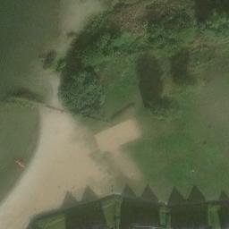 Sand Volleyball Court in Rechlin, Mecklenburg-Vorpommern — aerial view