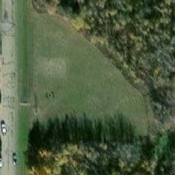 Village of Mannville Beach Volleyball Court — aerial view