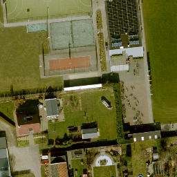 Sand Volleyball Court — aerial view