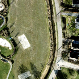 Sand Volleyball Court — aerial view