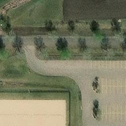 City of Leduc Beach Volleyball Court — aerial view