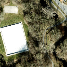 Sand Volleyball Court — aerial view