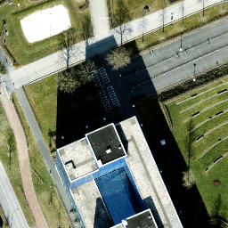 Sand Volleyball Court — aerial view