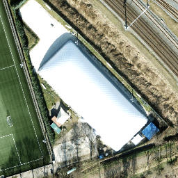 Sand Volleyball Court — aerial view