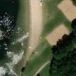 Sand Volleyball Court in Burglesum, Bremen — aerial view