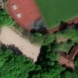 Sand Volleyball Court in Oldenburg, Niedersachsen — aerial view