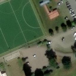 Sand Volleyball Court in Oyten, Bremen — aerial view