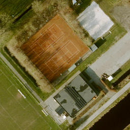Sand Volleyball Court — aerial view