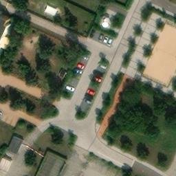 Sand Volleyball Court — aerial view
