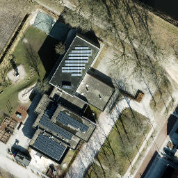 Sand Volleyball Court — aerial view
