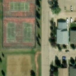 Camrose Beach Volleyball Court #3 — aerial view