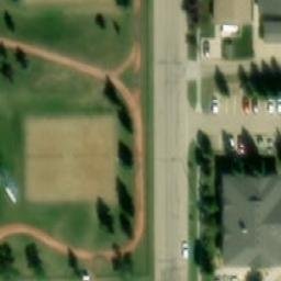Camrose Beach Volleyball Court #1 — aerial view