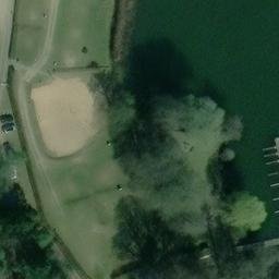 Sand Volleyball Court, Neuruppin — aerial view