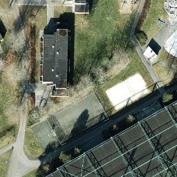 Sand Volleyball Court — aerial view