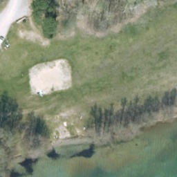 Sand Volleyball Court, Joachimsthal — aerial view