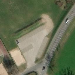 Sand Volleyball Court, Walsleben — aerial view