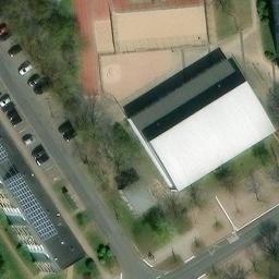 Sand Volleyball Court in Neuruppin, Brandenburg — aerial view