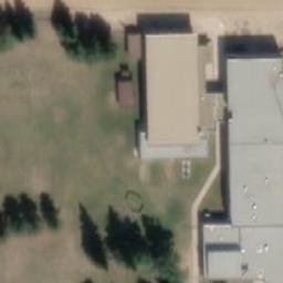 Camrose County Beach Volleyball Court — aerial view