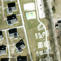 Sand Volleyball Court — aerial view